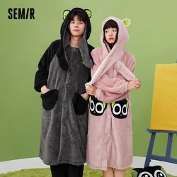 Semir-女性用ベルベットパジャマ,両面,冬用,プリーツ付き