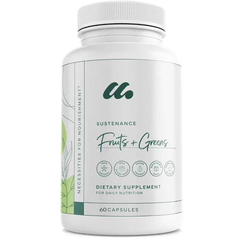 Daily Green, Fruit, and Vegetable Supplements - Superfood Vitamin Capsules