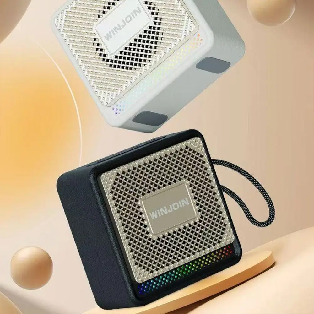 

New RGB Lighting Effect Bluetooth Speaker Stereo Sound Bass Built-in FM Radio Mini Speakers Hands-Free Portable Wireless Speaker