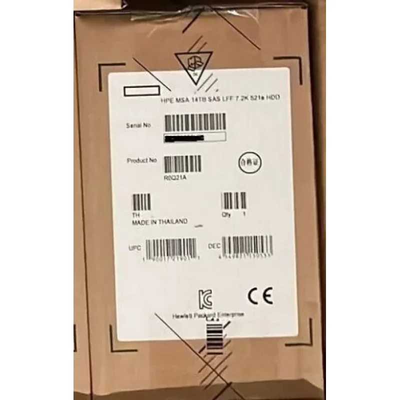 

Z for R0Q21A P11785-001 HPE MSA 14TB SAS 12G Midline 7.2K LFF 3.5" 512e HDD Hard Drive