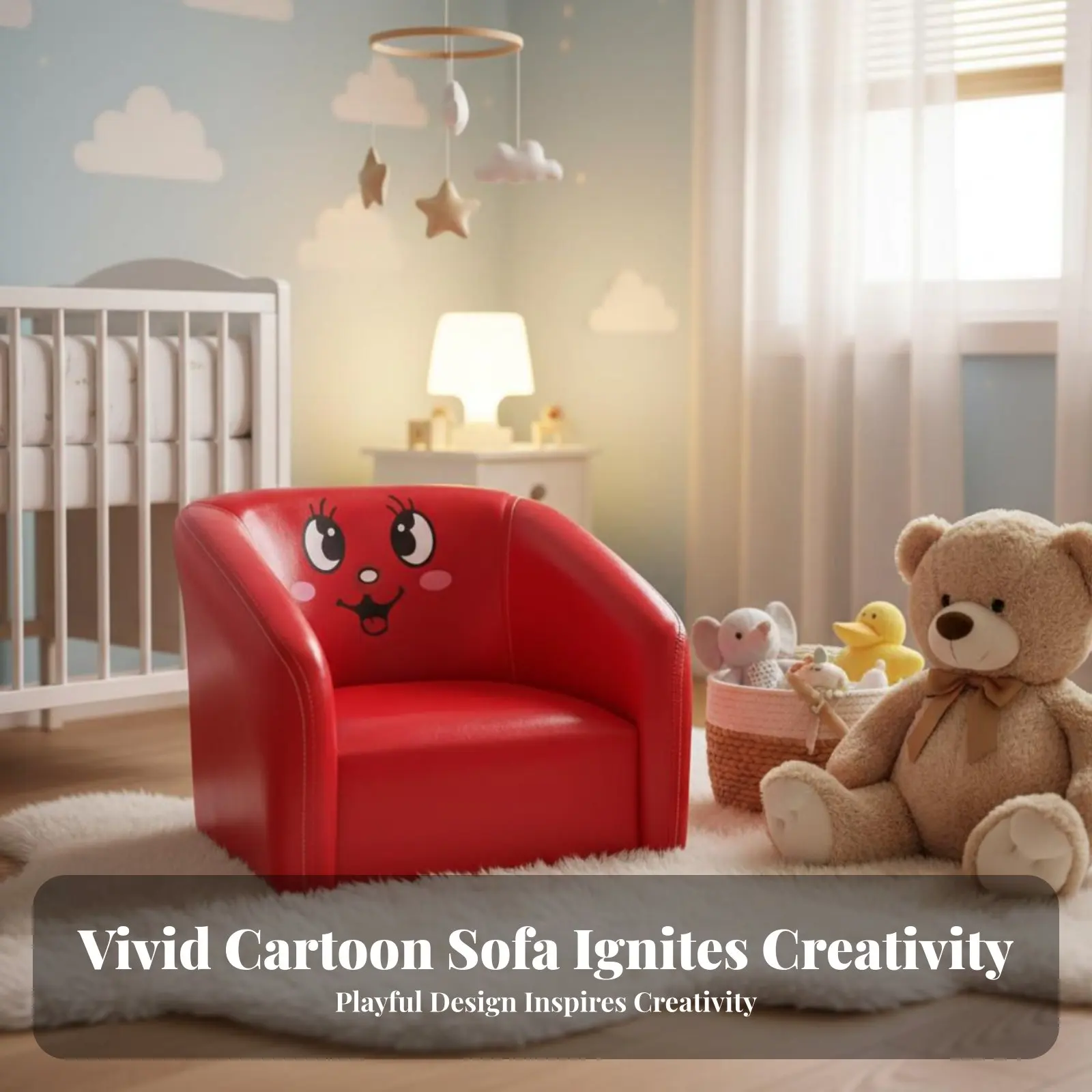Duckling Character Chair Cartoon Design kids' Armchair Soft and Comfy Stable Base for Toddlers, Preschoolers, Playroom, Nursery - view 4