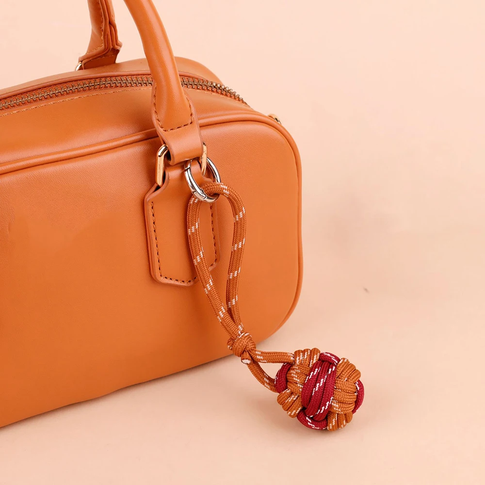 

Handmade Braided Bag Charm with Ball Knot Woven Rope Keychain for Women Handbags Purse Bags Pendant Car Keys Gifts Accessories