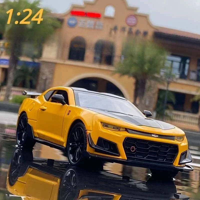 1:24 Camaro Legierung Diecast Sport Auto Modell Spielzeug Simulation Fahrzeug Zurückziehen Spielzeug Für Kinder Geschenke A327