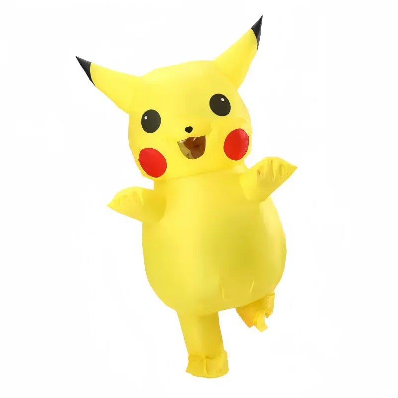 Hot Sale Kawaii Anime Pokemon Pikachu Inflatable Clothes Doll Prop Costume Children Halloween Adult Children Performance Clothes