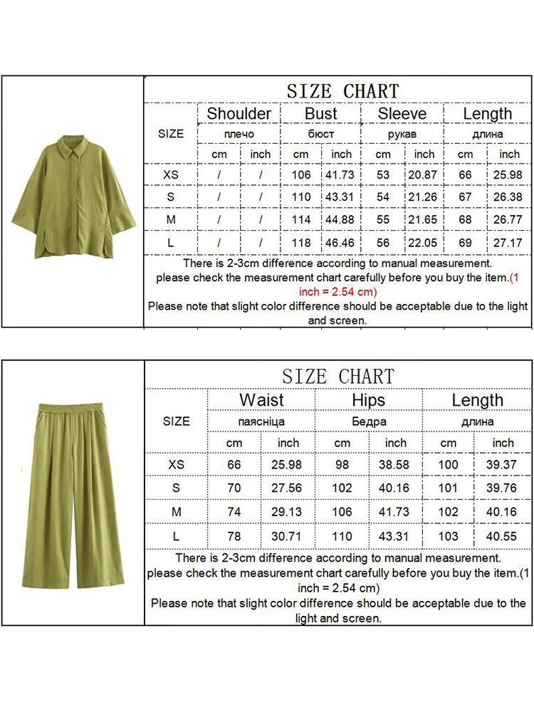 TFMLN 2 Pieces New Wide Leg Pants Sets For Women 2024 Fashion Loose Casual Shirts Top Women\'s Suit Two Piece Set Women Outfit