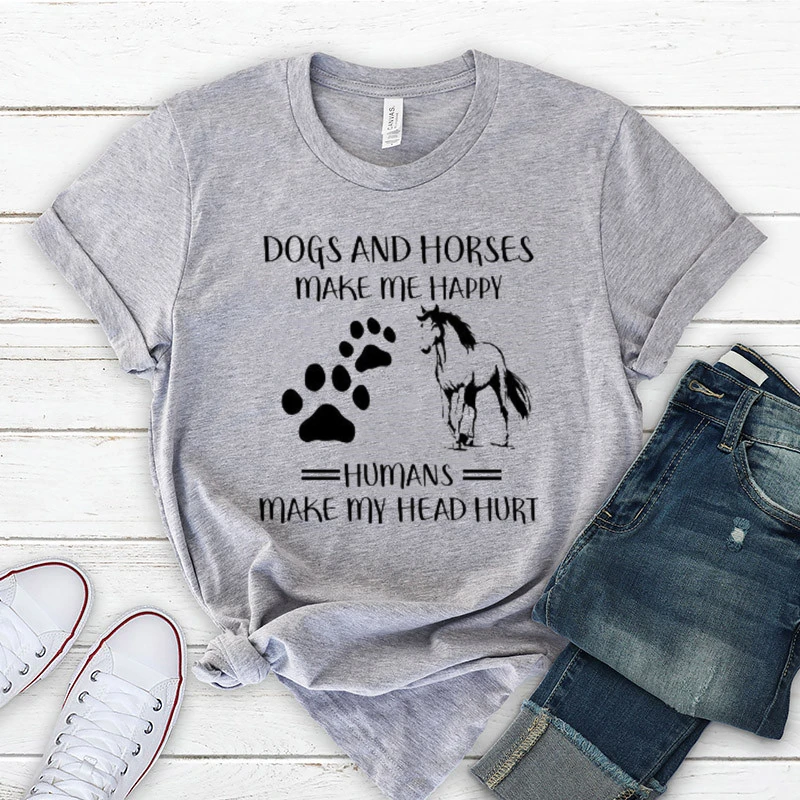Horse Lover Shirt  Southern T Shirts  Dog Shirt Women  Dogs And Horses T-Shirt  graphic t shirts  y2k aesthetic