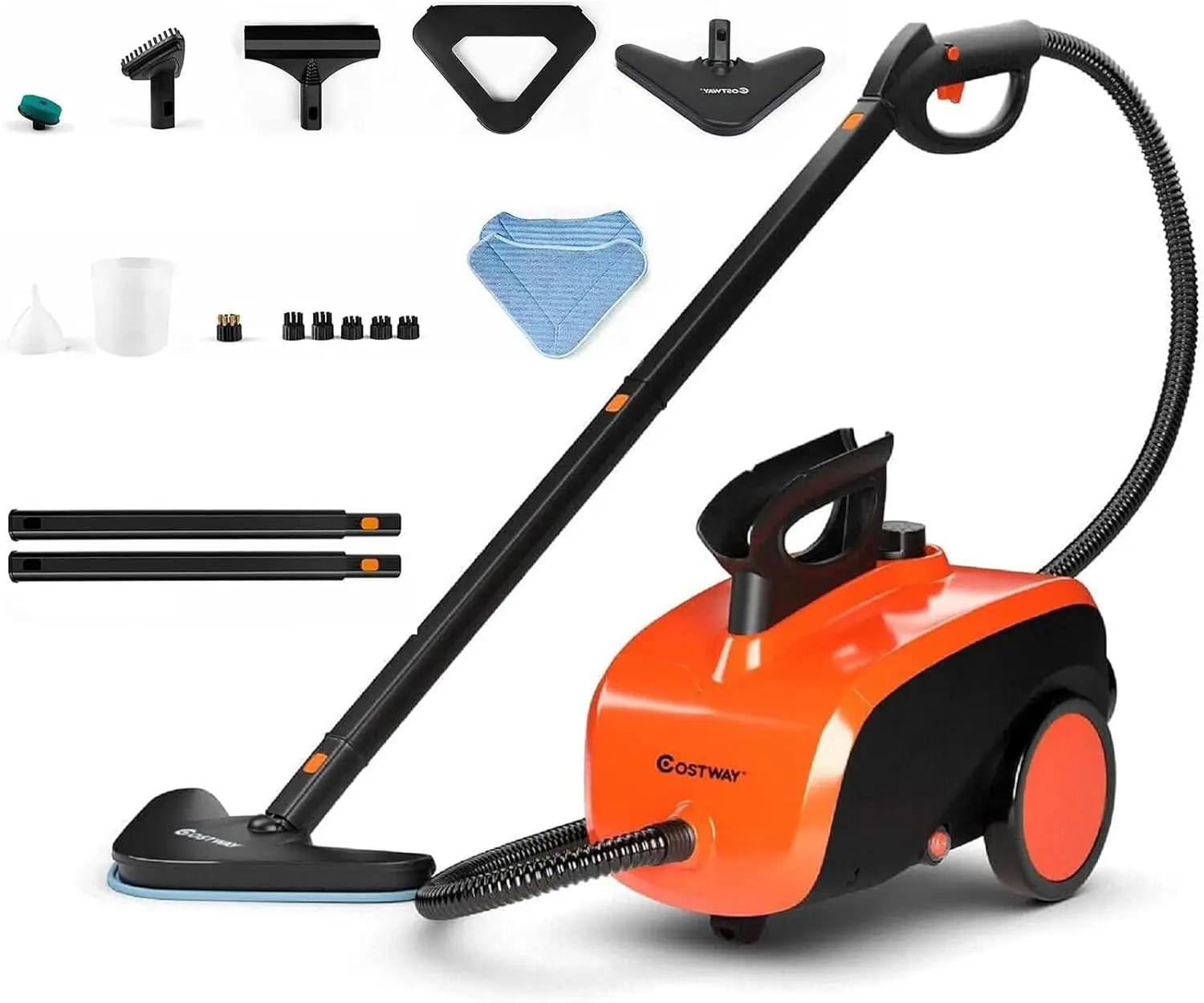 

Multipurpose Steam Cleaner with 19 Attachments, 1.5L Dual-Tank, Chemical-Free Cleaning for Carpet, Floor, Window, Car