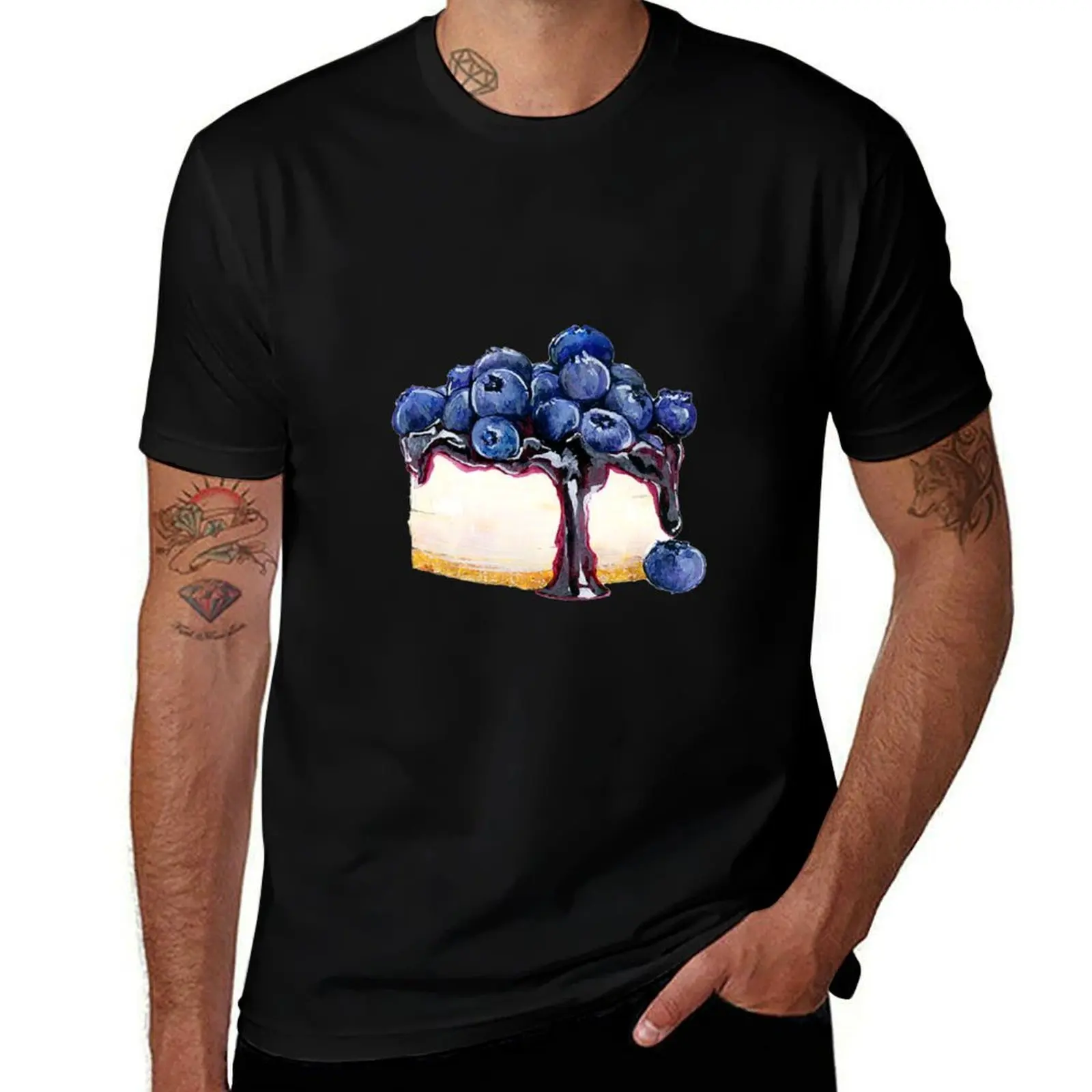 

Blueberry Cheesecake T-Shirt anime t shirts for man funny t shirts cotton T-Shirt