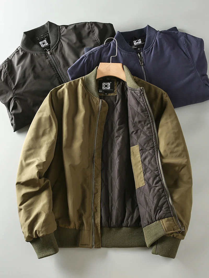 

Мужская утепленная хлопковая куртка с бейсбольным воротником, стеганая ромбами, повседневная, приталенного кроя, молодежная верхняя одежда