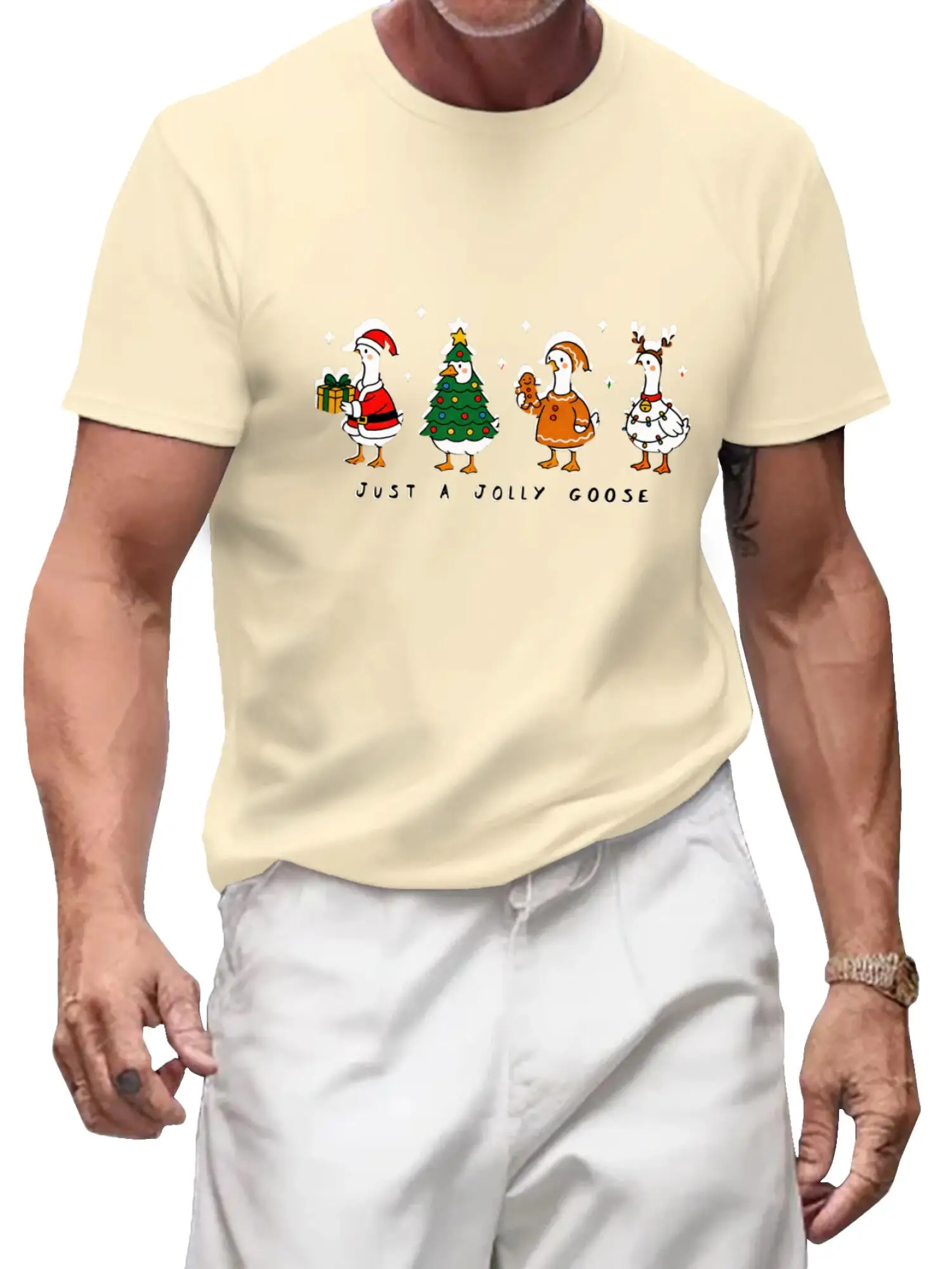 قميص Jolly Goose، قميص أوزة مضحك، قميص عيد الميلاد Silly Goose Girly، قميص عيد الميلاد، قميص Merry Goosey #1