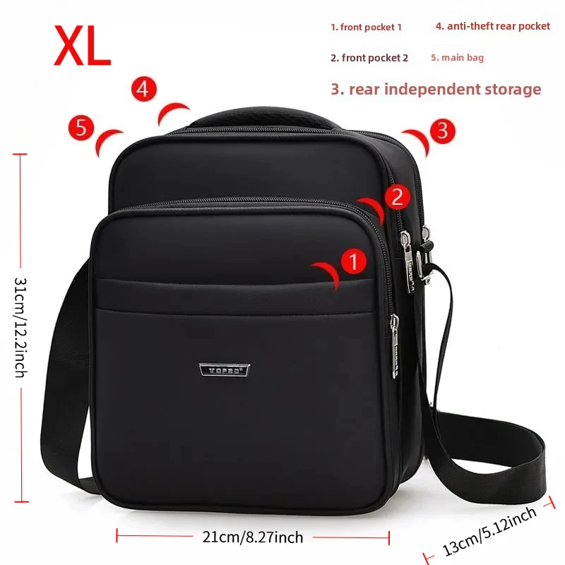 Men'S Crossbody Bag Shoulder Bag Casual New Thickened Handbag Men'S Bag Multi-Layer Backpack