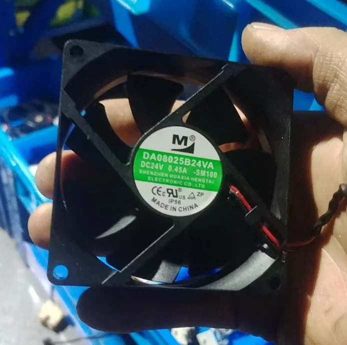 م DA08025B24VA SM100 DC 24V 0.45A 80x80x25mm 2-Wire Server Cooling Fan