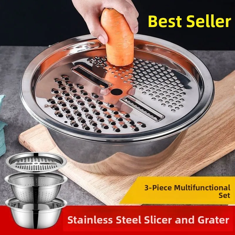 

Многофункциональная овощерезка из нержавеющей стали Food ade 304, чаша Sedder ater, кухонный инструмент для резки овощей и C...