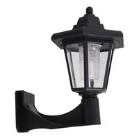 2 PCS Exterior Decoration Yard Wall Light Outdoor Black Lamp Solar Powered Lights
