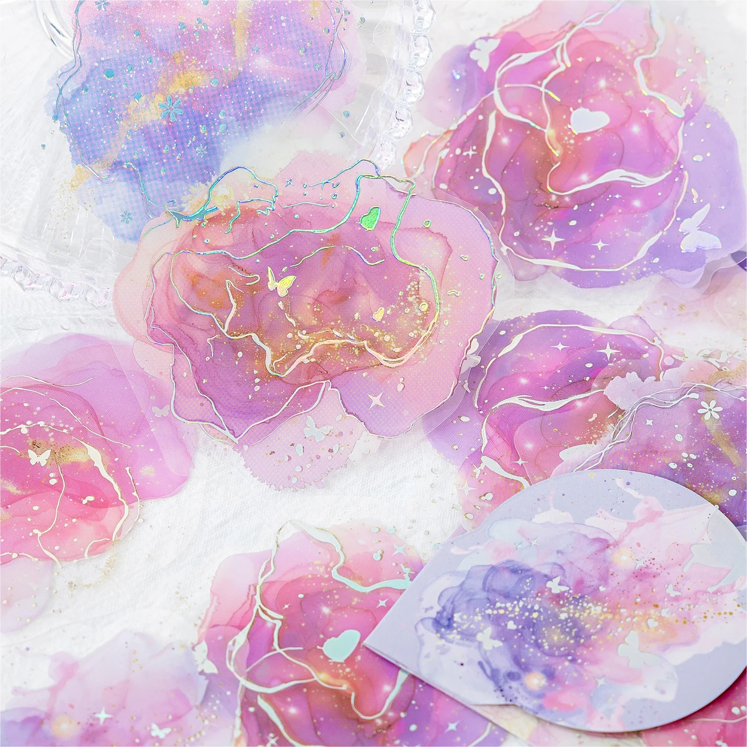 Pacote de adesivos de respingos de aquarela, acessórios escolares para diário, scrapbook decorativo diy, etiqueta colorida, papelaria estética