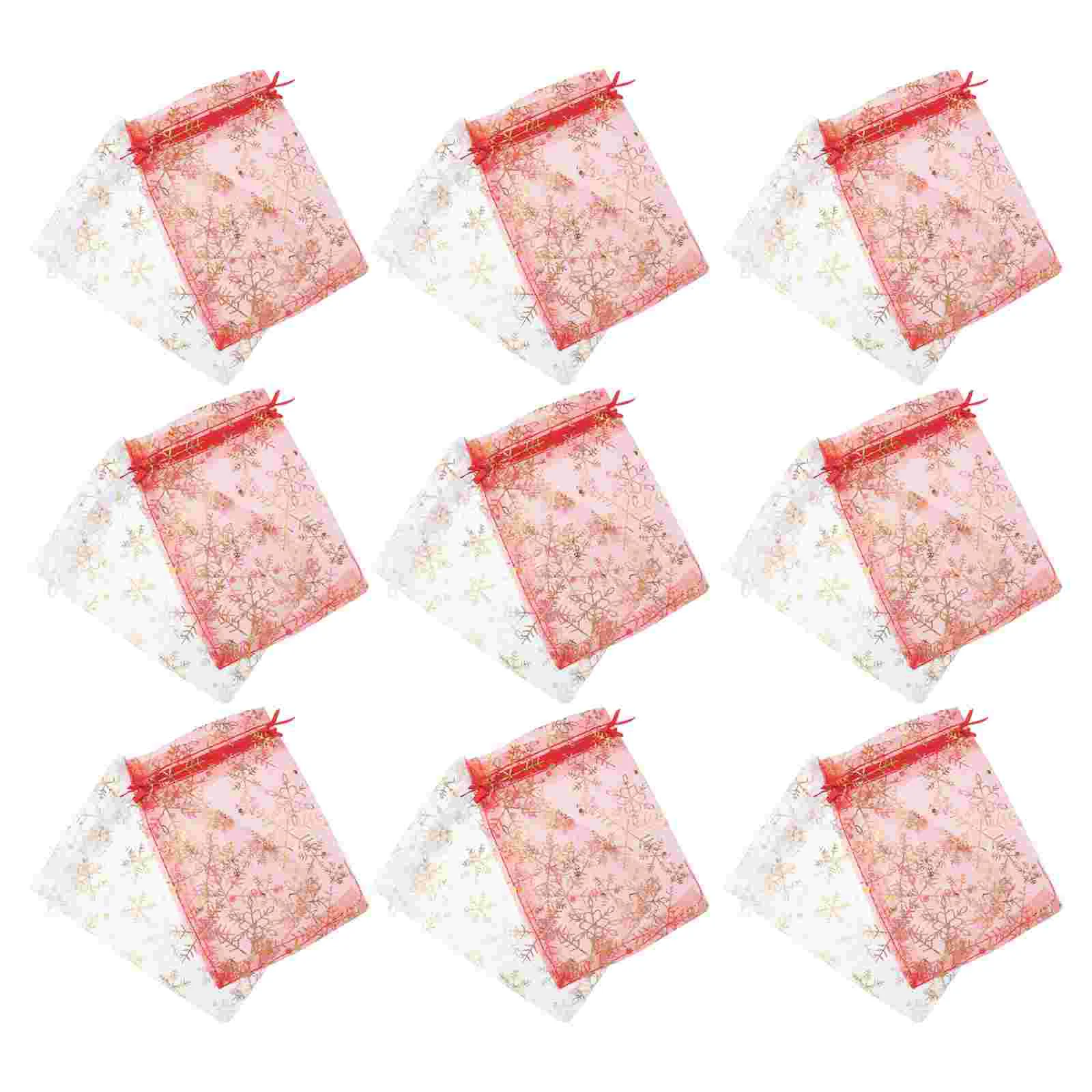 50-delige cadeauzakjes verjaardagszakjes voor cadeautjes mini kleine organza mesh sieradenzakjes Kerstmis