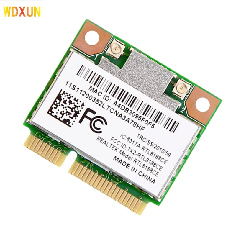 Rtl8188ce Wireless Wlan Wifi Card  150mbps Half Mini Pci-e Pcie For Laptop Network Modem 802.11bgn