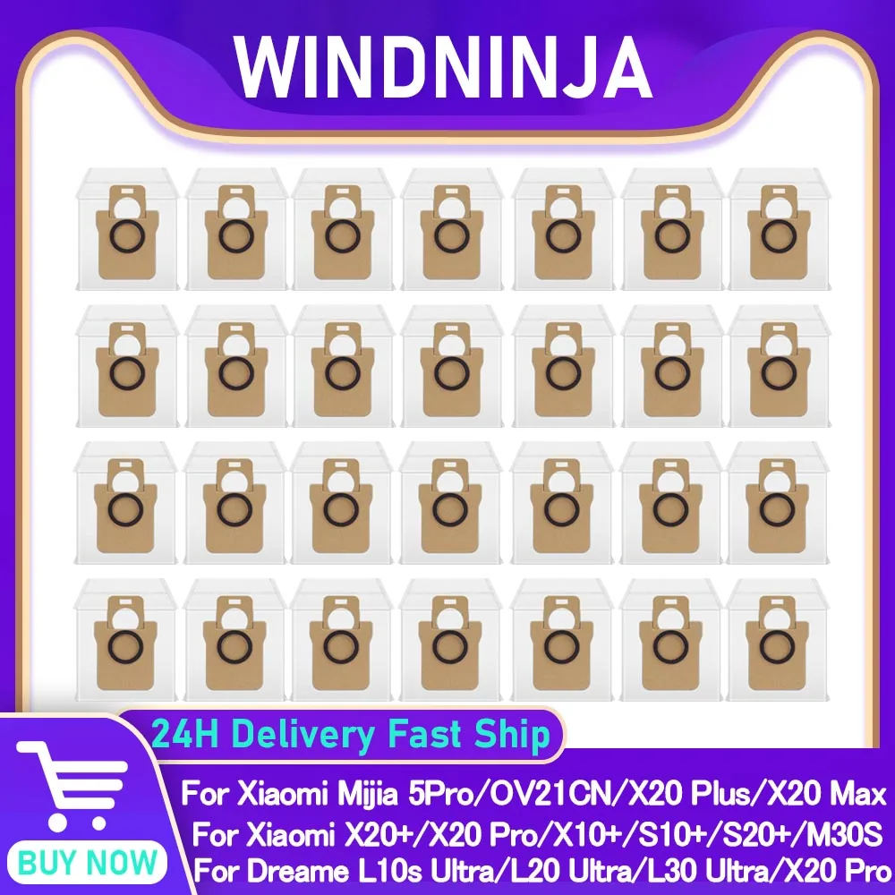 Staubbeutel Für Xiaomi Mijia 5Pro OV21CN X20 Max X20 Plus Für Dreame L20 Ultra X20 Pro L30 Ultra Vakuum müll Tasche Zubehör Teil