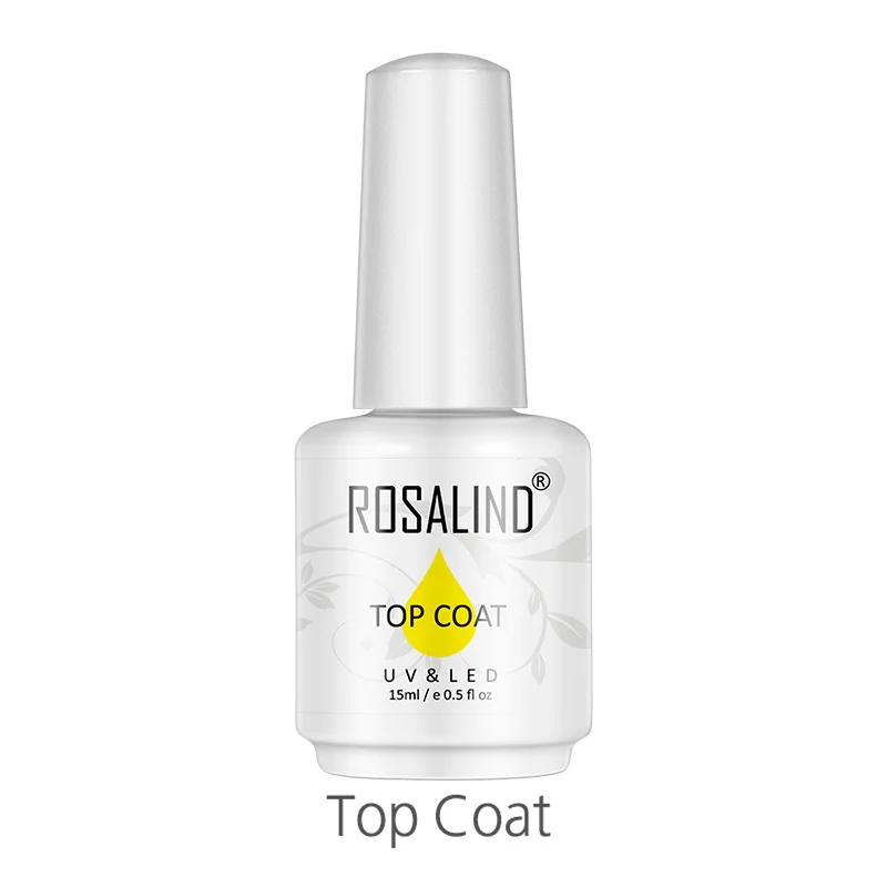 ROSALIND Gel Nail Polish 15ml Multi-Use Top Base Gel Polish Vernis Semi For Nail Art Design Polish Nail UV LED Lamp Gel Lacquer