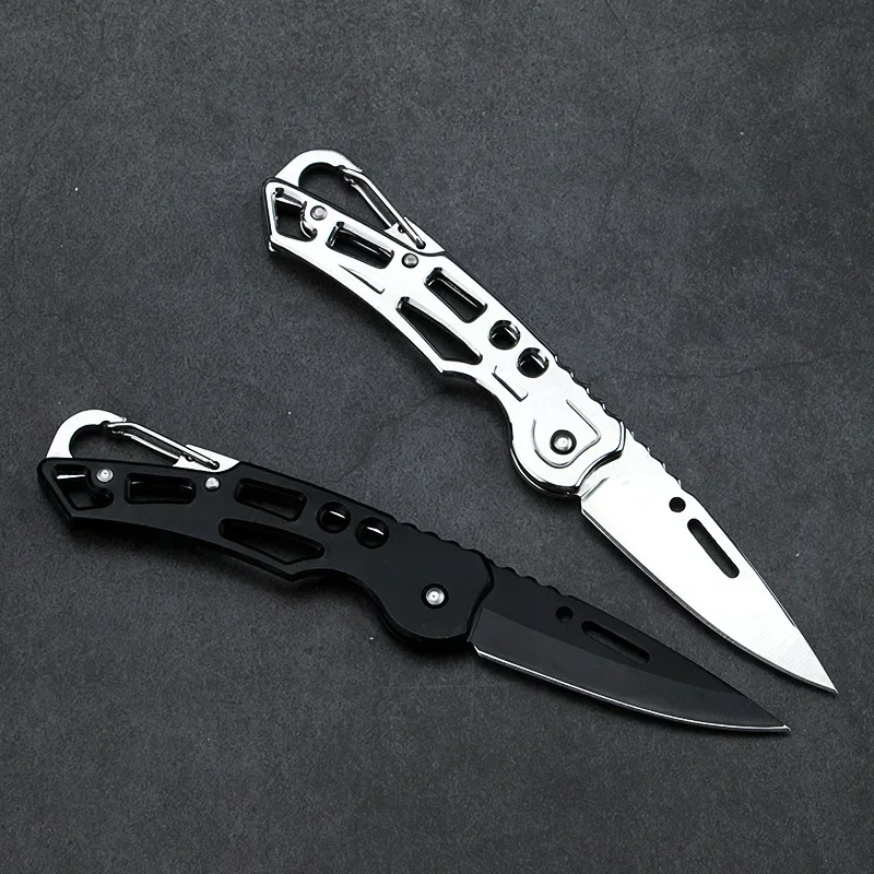 Folding Stainless Steel Pocket Knife Keychain Knife Self-Defense EDC Survival Portable Mini Outdoor Hunting Multipurpose Tool