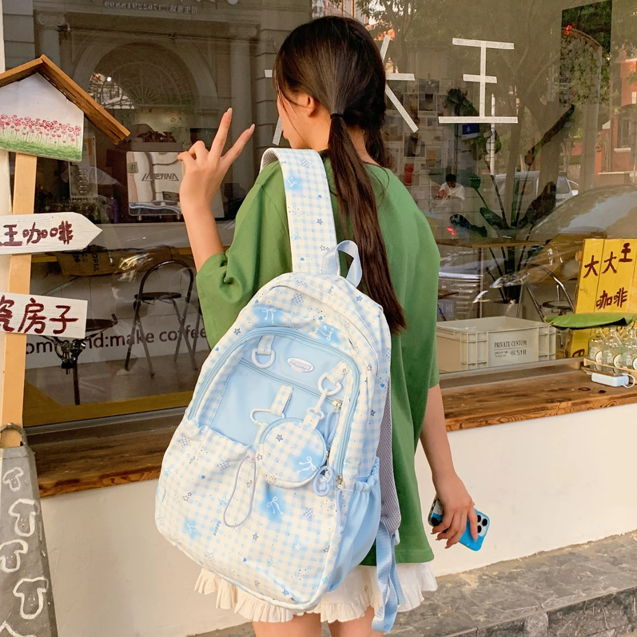 LEFTSIDE Sweet Girls Plaid Sta - Fashion Backpack Women recension och pris