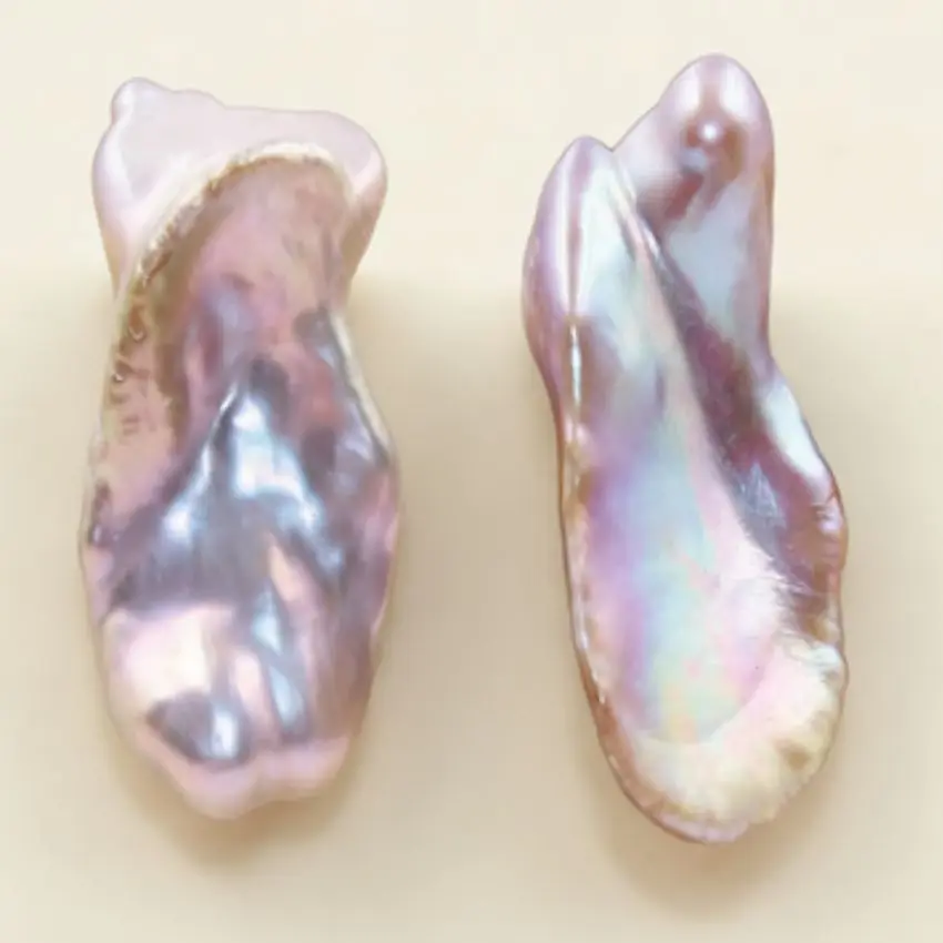 Handmade Freshwater pearls Pink Baroque Pearl Earrings 18k Earbob Silver Dangle Clip-on Gemstone Drop Party Jewelry Gold