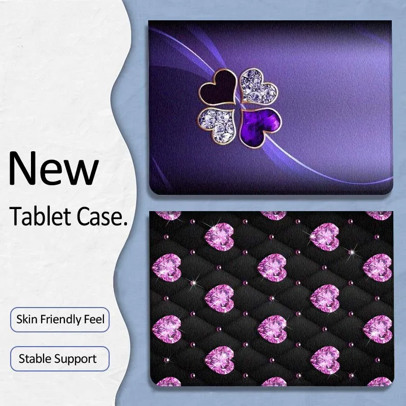 

Модный складной чехол-подставка Love Heart для планшетов Xiaoxin Lenovo Tab P12 Extreme, Legion Y900, Idea Pro GT 12.1 2025 – отличный подарок