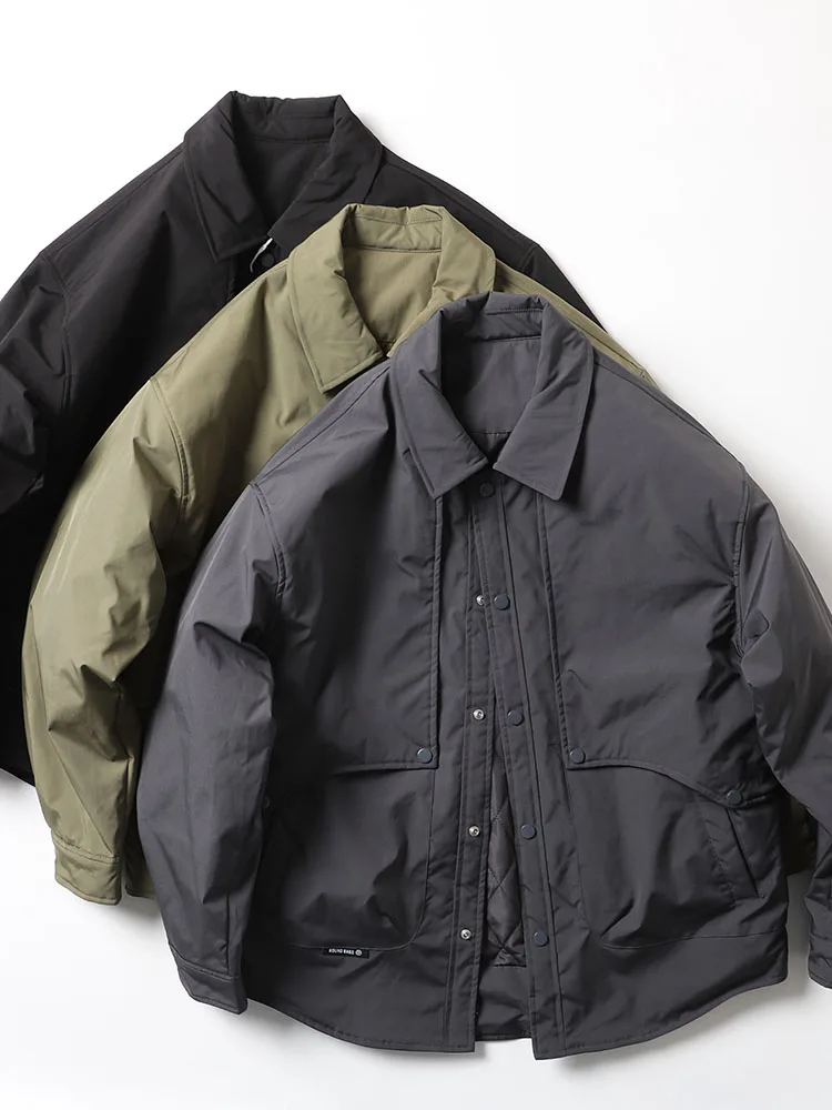 

Slim Fit Japanese Retro Cotton Jaet Men's Loose Casual Thin Collar Stand up Autumn Winter Coat ort Length Stand Sle