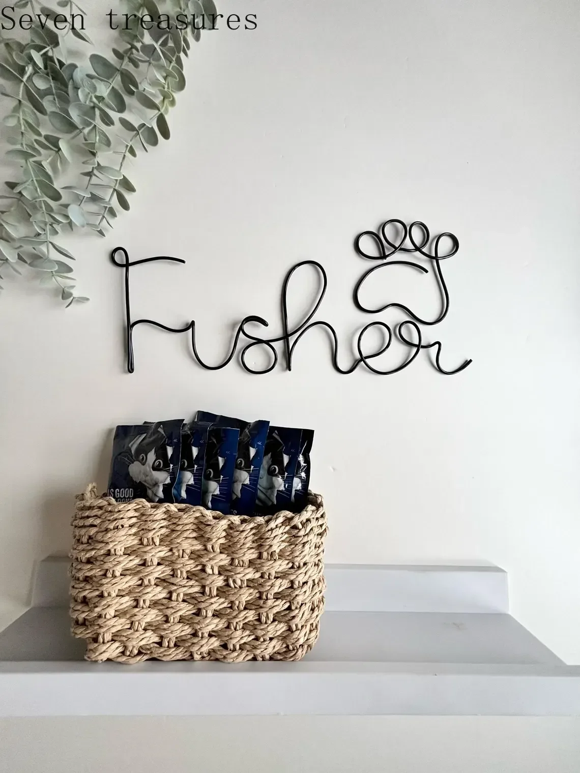 Décoration murale personnalisée avec lettres faites à la main pour animaux de compagnie, un ensemble de noms et de griffes sont parfaits pour la décoration de la chambre des animaux de la maison