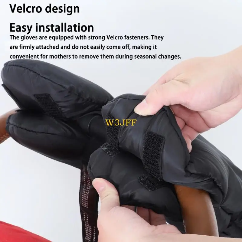 قفازات W3JF Pram ، قفازات Pram Muff Muff Black Pram للعروب