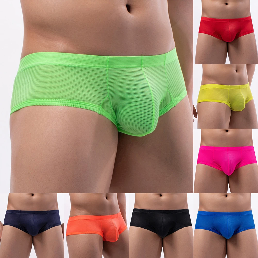 Mens Sexy Half Hip Wrap Bikini Briefs Sexy Low Waist Underwear U Pouch Panties Shorts Bare Buttocks Knickers Small