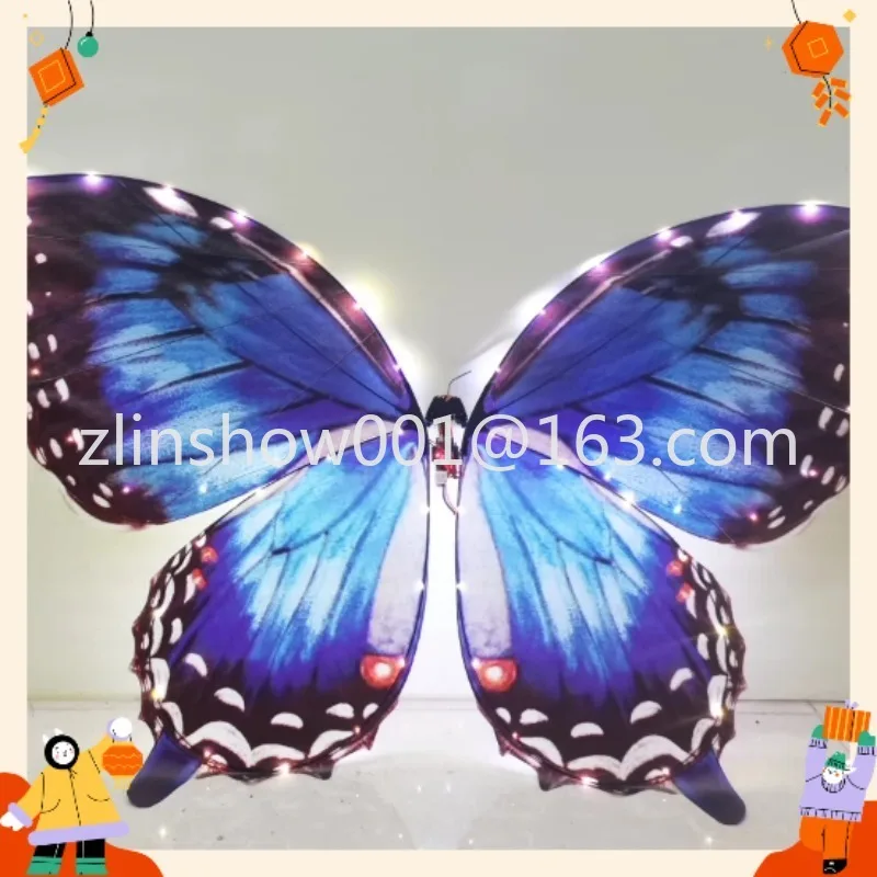 Custom bionic butterfly flapping electronic flying device, wedding butterfly with lighting, complete set ready for flying