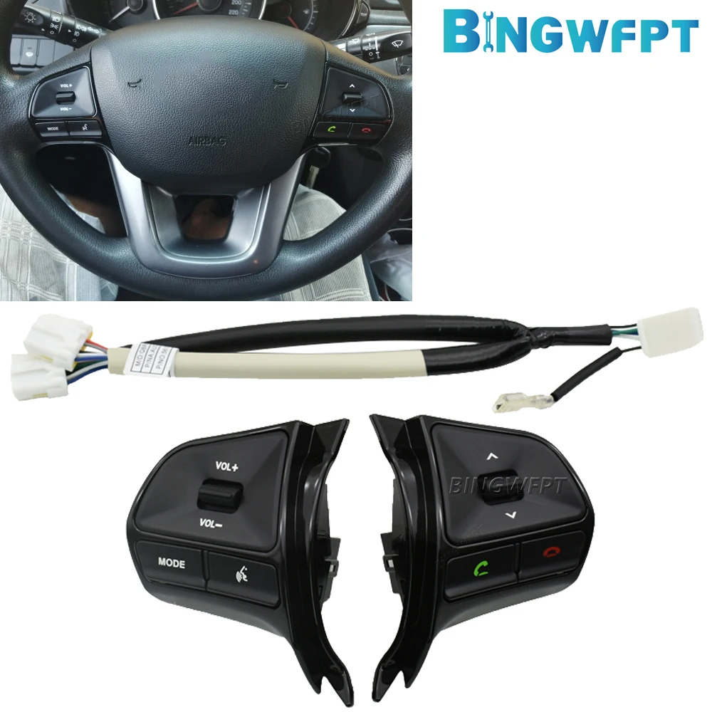 Audio Phone Volume Switch For BT Car Accessories For KIA RIO 2011-2014 Multifunctional Steering Wheel Control Button