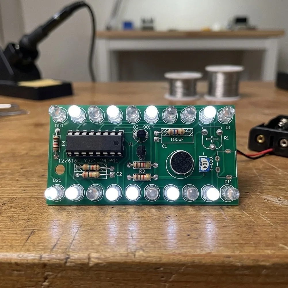 DIY LED Kit with Sound Sensing and Battery Box for Educational Circuit Building and STEM-Focused Learning Outcomes