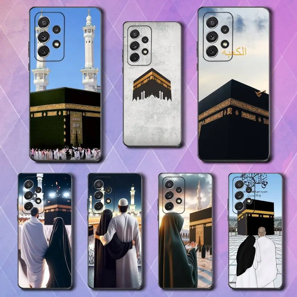 

Moslem Art Kaaba Phone Case For Samsung S25,S24,S23,S22,S21,S20,S10,Ultra,Plus,Lite,FE,Soft Silicone Black Cover