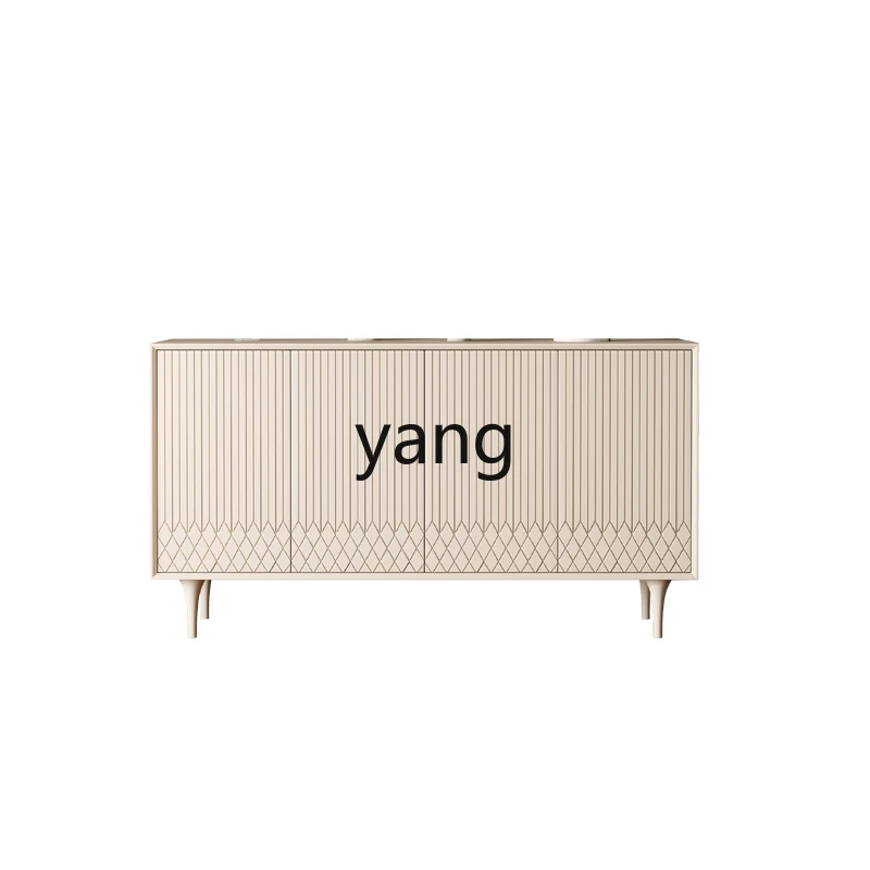 

Yjq Entrance Shoe Cabinet Light Luxury Lobby Entrance Cabinet Solid Wood Hallway Cream White Storage Sideboard Cabinet