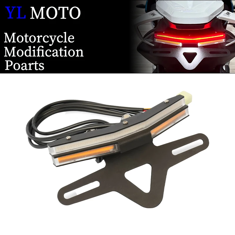 

NEW 675SR-R Motorcycle Integrated License Plate LED Lights Turn Signal Light For CFMOTO 675SR 675SR-R 675NK 500SR 675 SR SRR NK