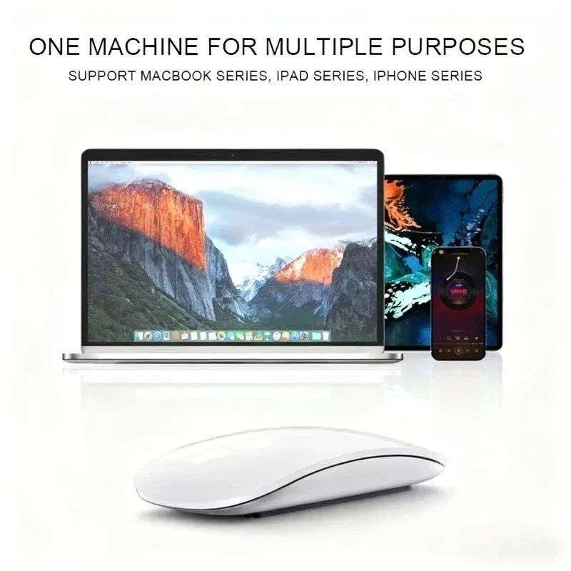 Bluetooth 5.0 Multi-Touch Wireless Mouse for Apple, Magic Surface Replacement for Macbook Pro/Air/iPad – Plug & Play