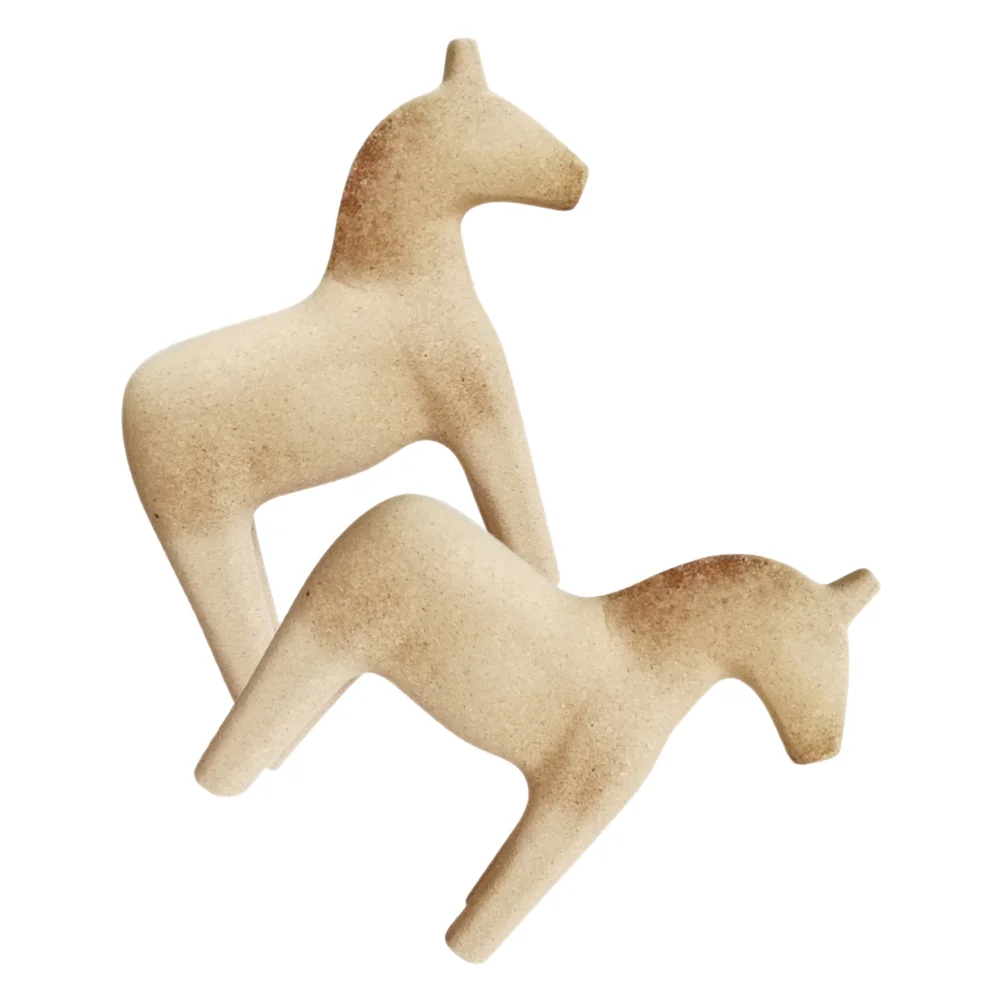 

Wooden Horse Ornaments House Unpainted Figurines Animal Model Cowboy Desktop DIY Statue Horses Craft Vintage Decor Retro