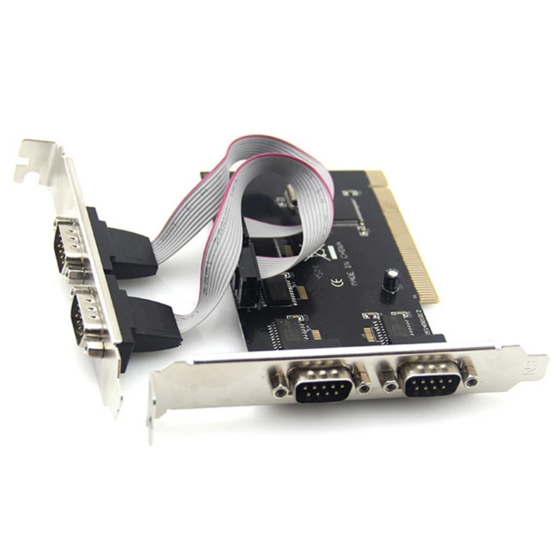 Fast Speed PCIE Serial Adapter Card Converts to 4 Independent 9Pin RS232 Port