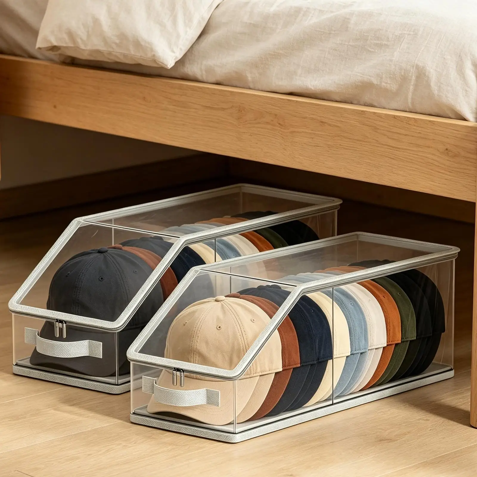 Hat Storage Closet Baseball Cap Organization Case Baseball Cap Holder Box For Home Dorm Room Bedroom Cloakroom Farmhouse Men view 2