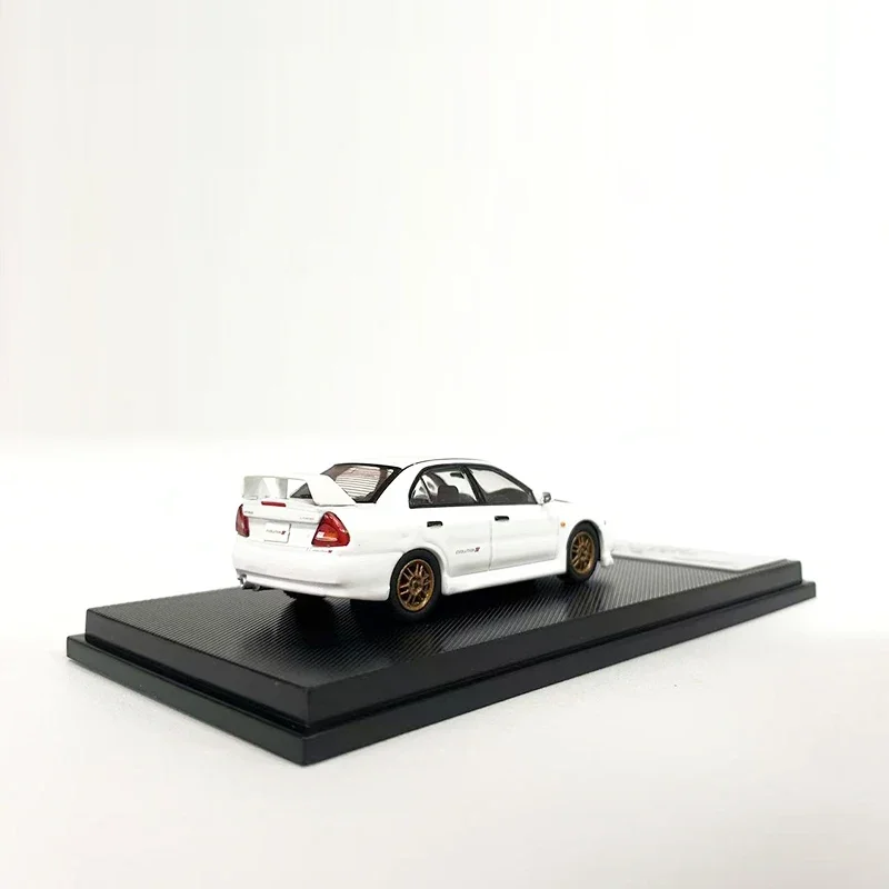 MC 1:64 Modelo Coche Lancer Evolution V4 Colección de vehículos fundidos a presión de aleación - Blanco carbón