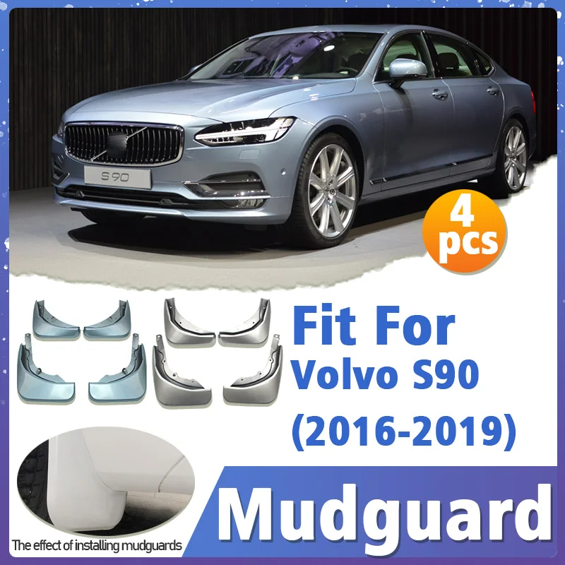 

Брызговик для Volvo S90 2016-2019 спереди и сзади 4 шт. Брызговики автомобильные аксессуары Auto Styline брызговик крыло