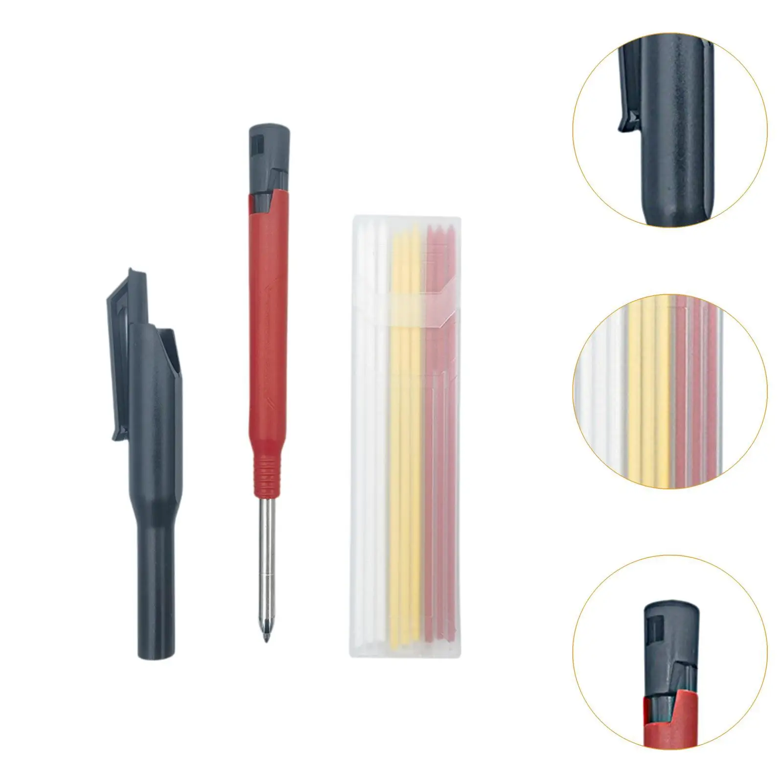 Carpenter Pencil Professional Accurate Practical Sturdy Creative Mechanical Pencil for Painting Metal Canvas Drafting Drawing