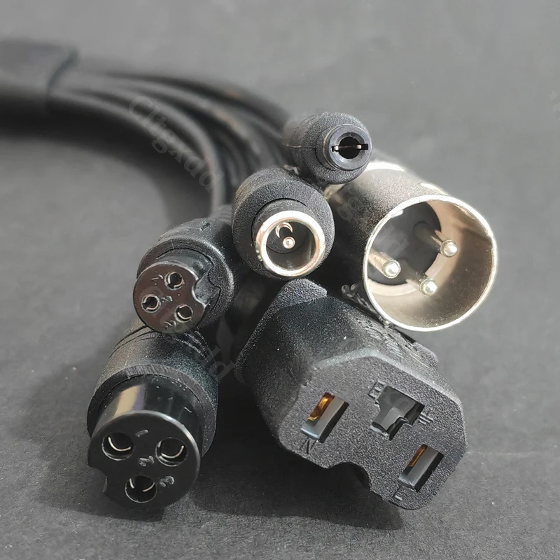 1 bis 6 Stromladekabel DC 5,5*2,1mm Buchse auf 5525 8016 M12 M16 IEC C13 XLR Stecker Stromadapterkabel für Elektroroller – Detail 2