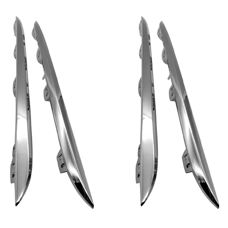 

4X Rear Bumper Lip Spoiler Chrome Trim For Mercedes Benz C-Class W205 C180 C200 C250 C63AMG A2058850521 A2058850621-Y44A