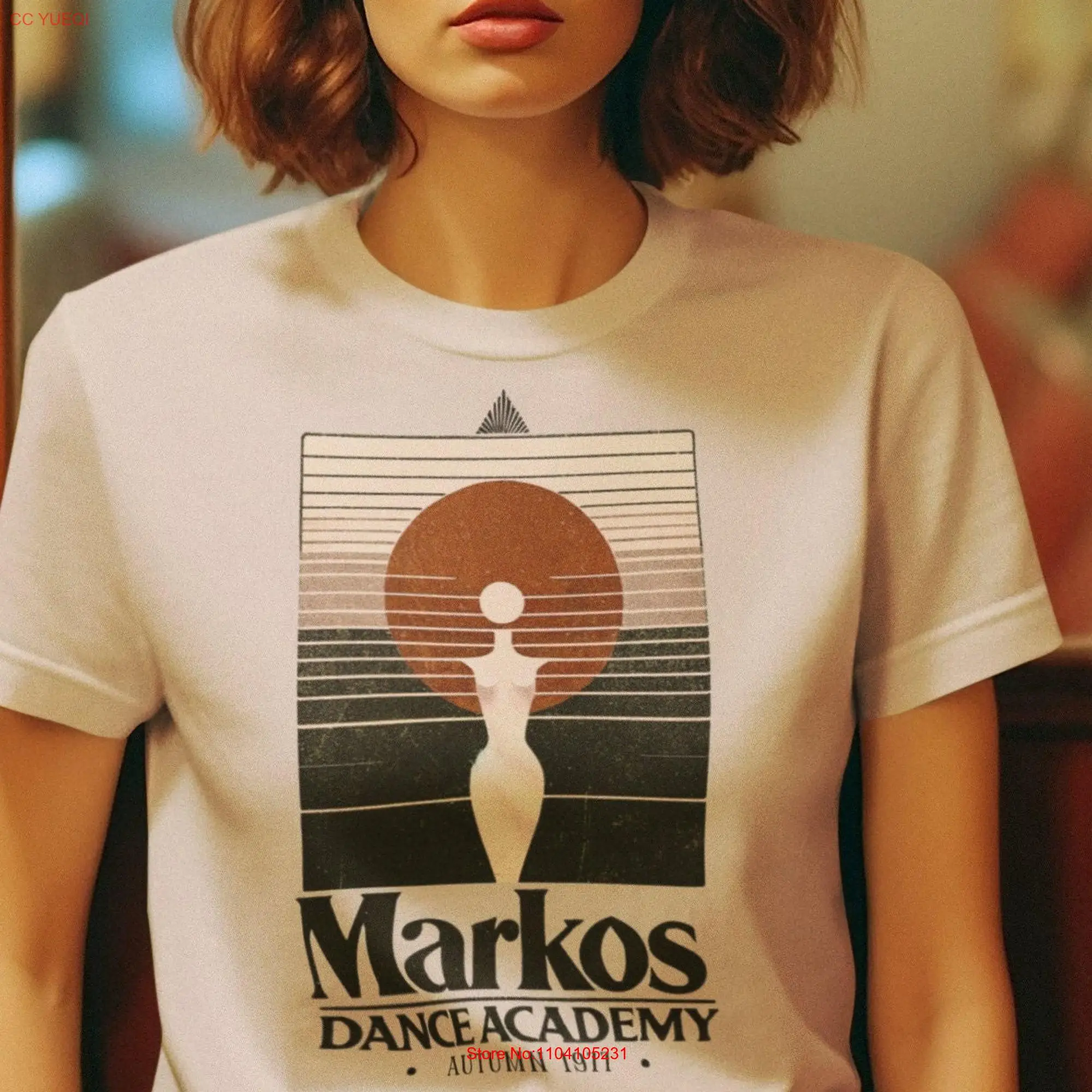 Markos Dance Academy  T Shirt Suspiria Inspired Horror Movie Vintage Retro Scary Spooky Halloweem long or short sleeves