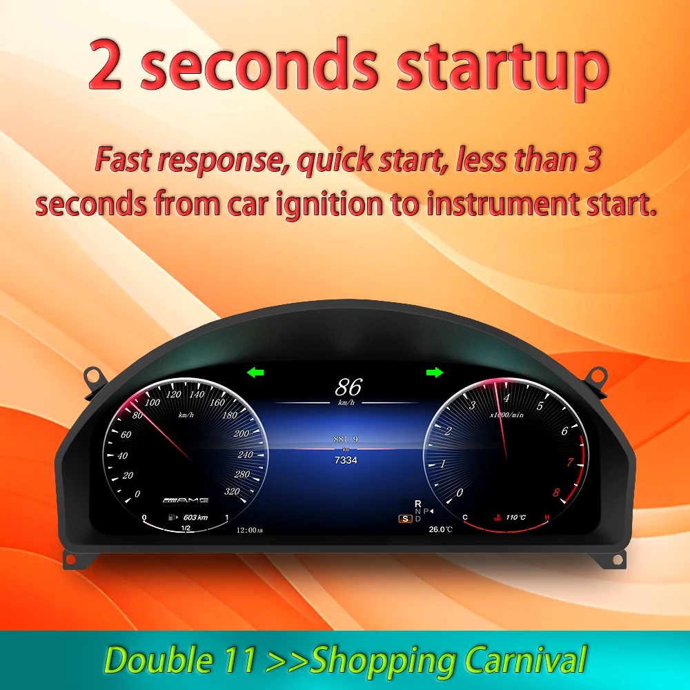 ل Painel LCD الفقرة كارو مرسيدس بنز فئة e w207 a207 أداة دي العنقودية لوحة رقمية LCD دي 12.3 بوصة نظام لينكس