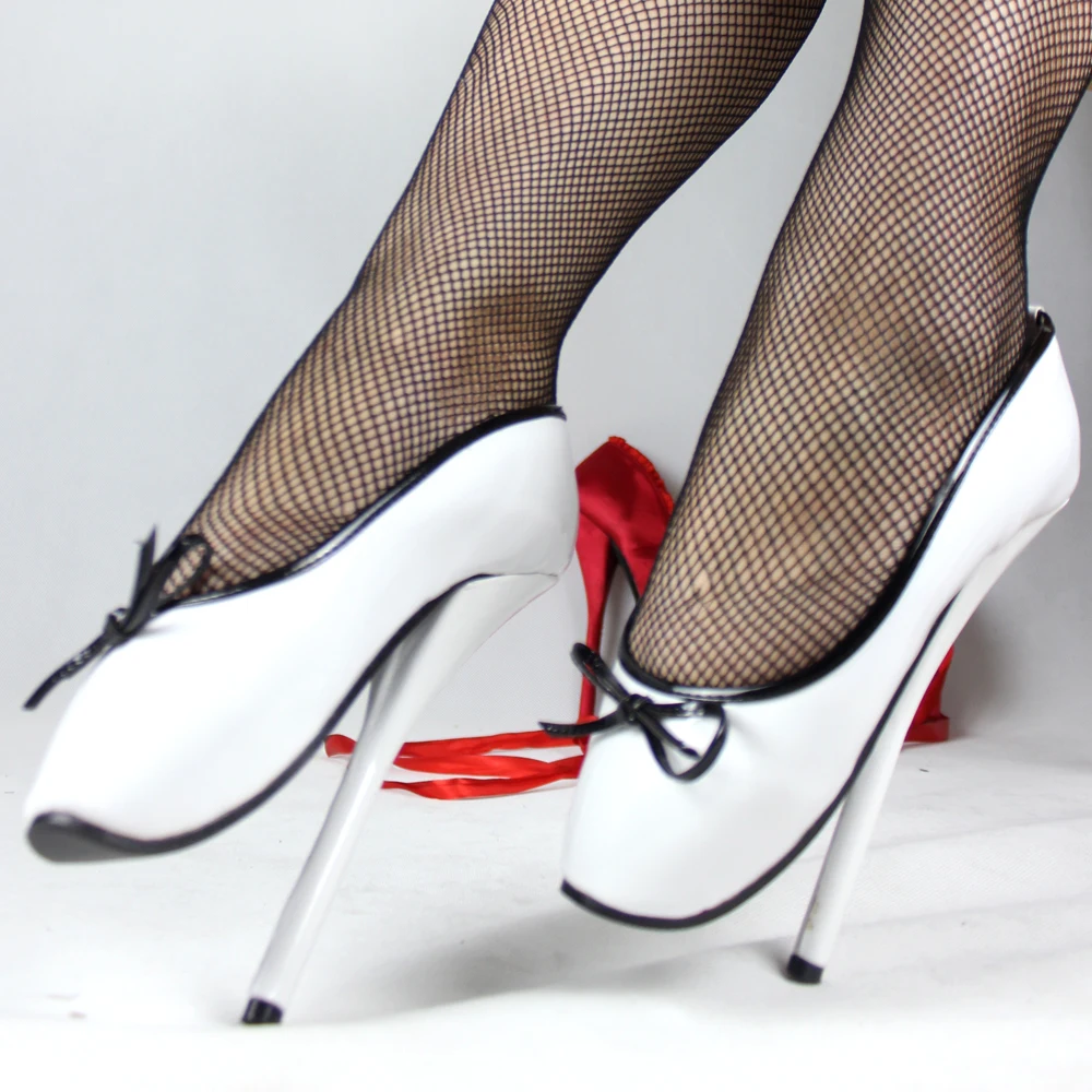 

Sexy Fetish 7 Inch High Thin Heel Ballet Shoes Masquerade Party Plus Size 36-46