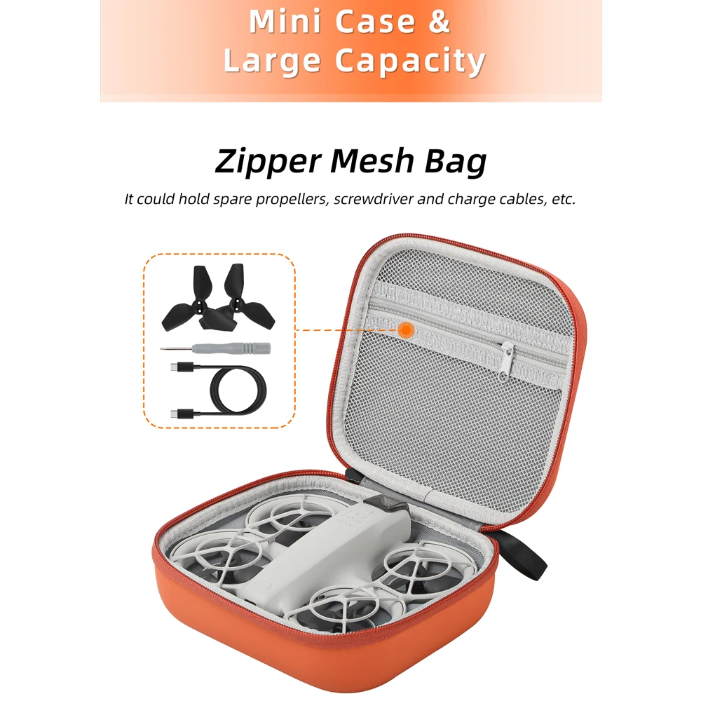 Sunnylife sac de rangement pour DJI NEO organisateur étui à manches de protection boîte de transport Portable étui sac à main pour DJI Neo Drone couverture